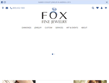 Tablet Screenshot of foxfinejewelry.com